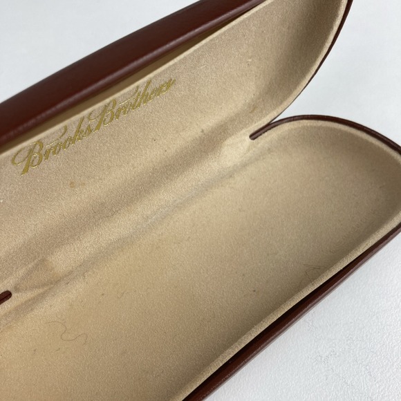Brooks Brothers Eyeglasses Case Brown Clamshell Style - Picture 10 of 10